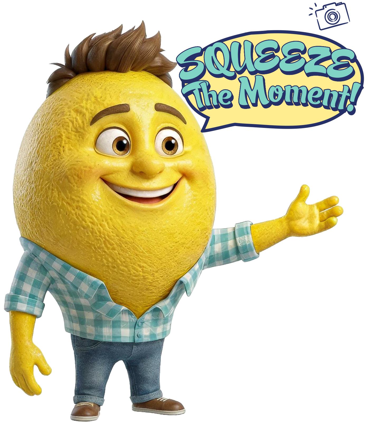 Vidro da fachada com os mascotes, criado pela CGRabbit para o Garlic'n Lemons