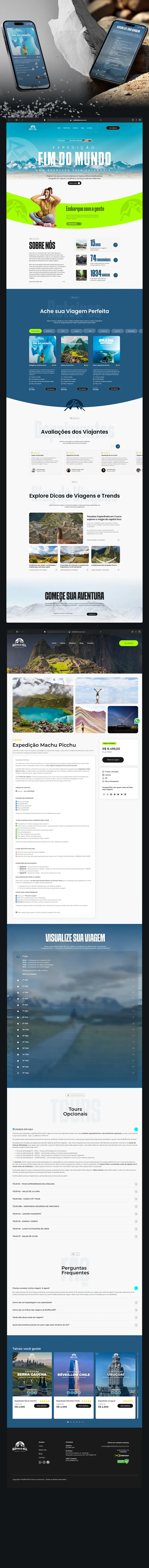 O site da Buffalo Bill Turismo, em rolagem